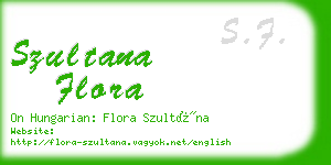 szultana flora business card
